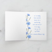 おもしろいマザーズデイビューティフルブルーワイルドチコリー カード (内部)