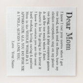 おもしろいマザーズデイレターマ親愛ムタイポグラフィ ジグソーパズル (横)