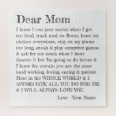 おもしろいマザーズデイレターマ親愛ムタイポグラフィ ジグソーパズル (縦)