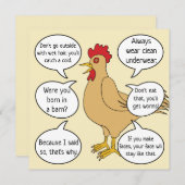 おもしろいマザーヘンアドバイスマザーズデイ (正面/裏面)