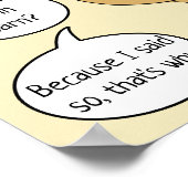 おもしろいマザーヘンアドバイスマザーズデイ ポスター (角)