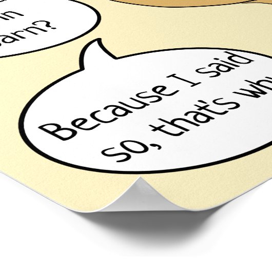 おもしろいマザーヘンアドバイスマザーズデイ ポスター (角)