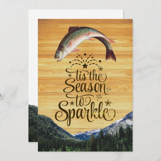 おもしろいマス季節のごあいさつオン木目 シーズンカード (正面/裏面)