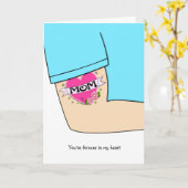 おもしろいマタトゥーハッピーバースデーグリーティングカード カード (黄色い花)