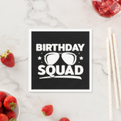 おもしろいマックールティンググループパーティークルー誕生日分隊 スタンダードカクテルナプキン (インサイチュ)