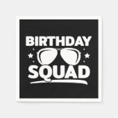 おもしろいマックールティンググループパーティークルー誕生日分隊 スタンダードカクテルナプキン (正面)