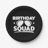 おもしろいマックールティンググループパーティークルー誕生日分隊 ペーパープレート (正面)