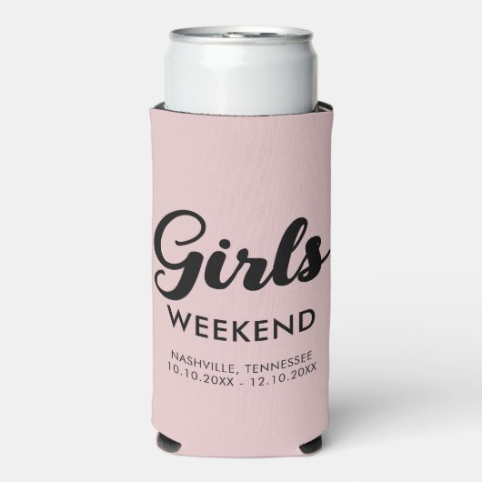 おもしろいマッチングガールズウィークエンドトリップ旅行先 スリム缶クーラー (Seltzer正面)