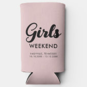 おもしろいマッチングガールズウィークエンドトリップ旅行先 スリム缶クーラー (正面)