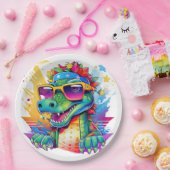 おもしろいマッチング誕生日ワニパーティー ペーパープレート (パーティー)