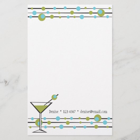 おもしろいマティニ線 便箋 (正面)