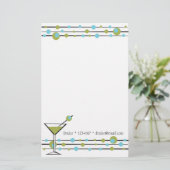 おもしろいマティニ線 便箋 (スタンド正面)