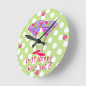 おもしろいマティーニグラスハッピーアワーウォールクロック ラウンド壁時計 (傾斜)