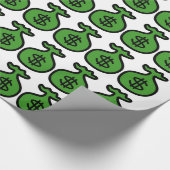 おもしろいマネーバッグパターン賭博書き込み紙 ラッピングペーパー (角)