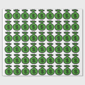 おもしろいマネーバッグパターン賭博書き込み紙 ラッピングペーパー (フラット)