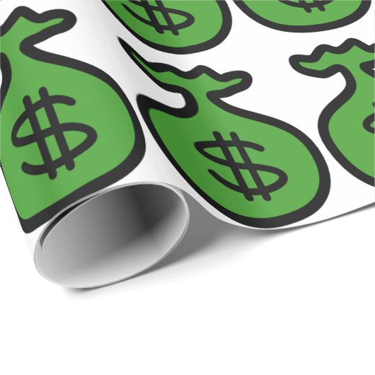 おもしろいマネーバッグパターン賭博書き込み紙 ラッピングペーパー (ロールコーナー)