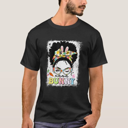 おもしろいマバニーメッシーバンハッピーイースターデイファミリー Tシャツ (正面)