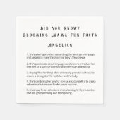 おもしろいママの事実ベビーシャワーを知ってた スタンダードカクテルナプキン (正面)