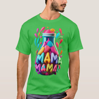 おもしろいママホワイトデザイン女性 Tシャツ