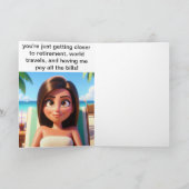 おもしろいママ誕生日カード:アグレスでリタイアに近い シーズンカード (内部)