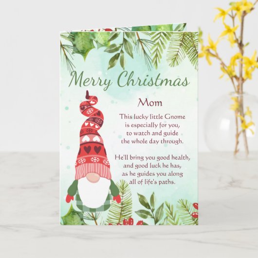 おもしろいマムクリスマスラッキー格言カー空白のド カード (黄色い花)