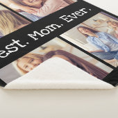 おもしろいマムフォトコラージュマ最高のムエバー白黒 シェルパブランケット (3/4)