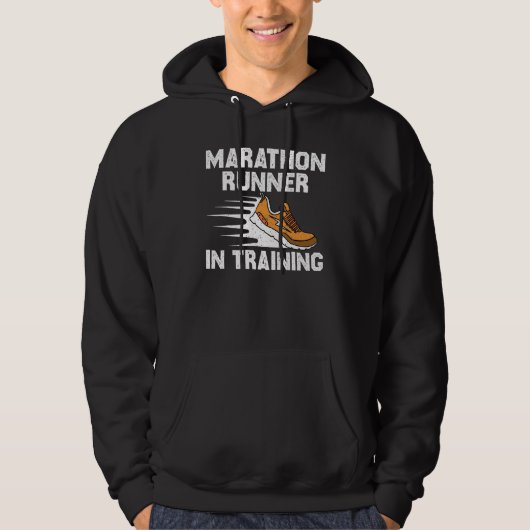 おもしろいマラソンランナー女子マラソンランニングズ パーカ (正面)