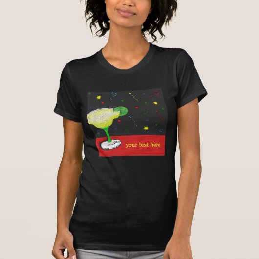 おもしろいマルガリータ Tシャツ (正面)