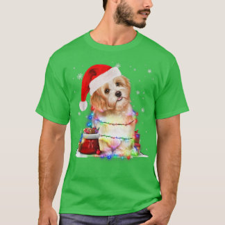 おもしろいマルチーズドッグツリークリスマスライトクリスマスパジャム Tシャツ