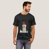 おもしろいマルチーズドッグ醜いセーターChristmas Lights V Tシャツ (正面フル)