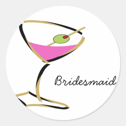 おもしろいマルティーニ金ゴールド ラウンドシール (正面)