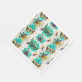 おもしろいマルディグラスマスク スタンダードランチョンナプキン (角)