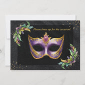 おもしろいマルディグラ誕生日カード招待状 サンキューカード (裏面)