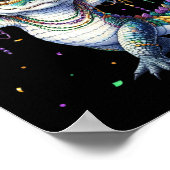 おもしろいマルディゲーターマルディグラスアリゲーター踊りカーン ポスター (角)