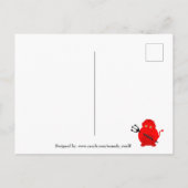 おもしろいマンガのハロウィーンの化け物の衣装パーティーグループ インビテーションポストカード (裏面)