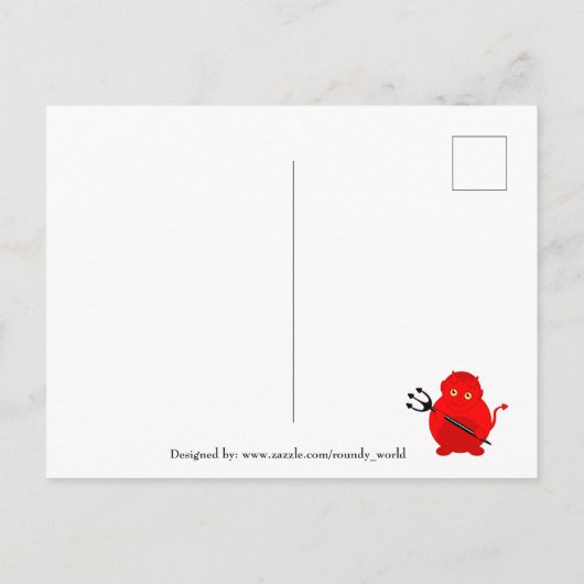 おもしろいマンガのハロウィーンの化け物の衣装パーティーグループ インビテーションポストカード (裏面)