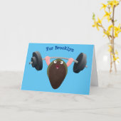 おもしろいマンガイラストレーション カード (黄色い花)