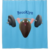 おもしろいマンガイラストレーション シャワーカーテン (正面)