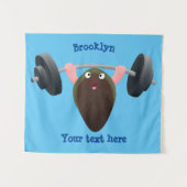 おもしろいマンガイラストレーション タペストリー (正面(横))