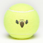 おもしろいマンガイラストレーション テニスボール (裏面)