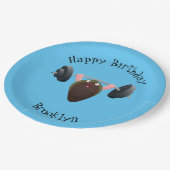 おもしろいマンガイラストレーション ペーパープレート (アングル)