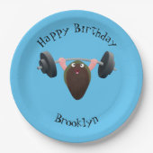 おもしろいマンガイラストレーション ペーパープレート (正面)