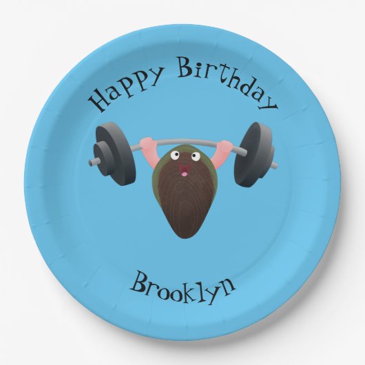 おもしろいマンガイラストレーション ペーパープレート (正面)