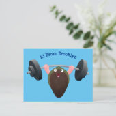 おもしろいマンガイラストレーション ポストカード (スタンド正面)