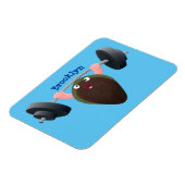 おもしろいマンガイラストレーション マグネット (左側)