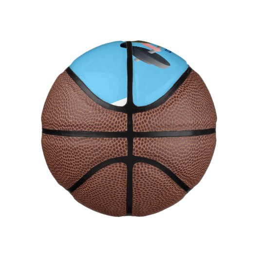 おもしろいマンガイラストレーション ミニバスケットボール (右)