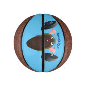 おもしろいマンガイラストレーション ミニバスケットボール (縦)