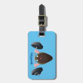おもしろいマンガイラストレーション ラゲッジタグ (正面縦)