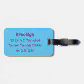 おもしろいマンガイラストレーション ラゲッジタグ (裏面横)