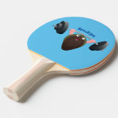 おもしろいマンガイラストレーション 卓球ラケット (正面アングル)